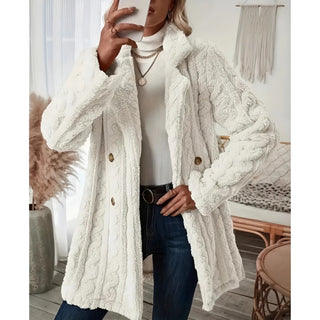 Fuzzy Lapel Coat