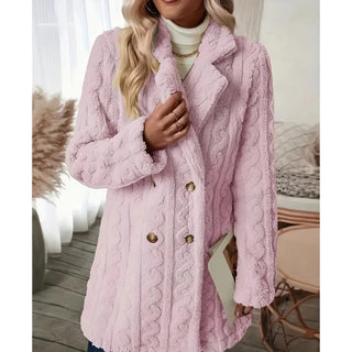 Fuzzy Lapel Coat