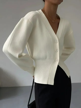 V-Neck Knit Cardigan