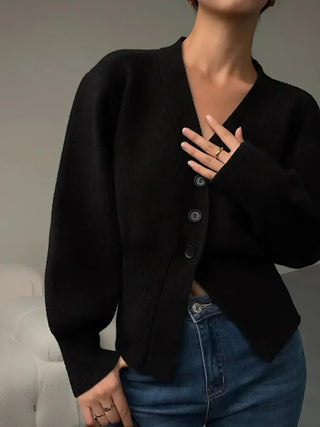 V-Neck Knit Cardigan