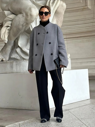 Double-Breasted Wool Coat