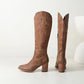 Brown Women's Knee-High Cowboy Boots 0