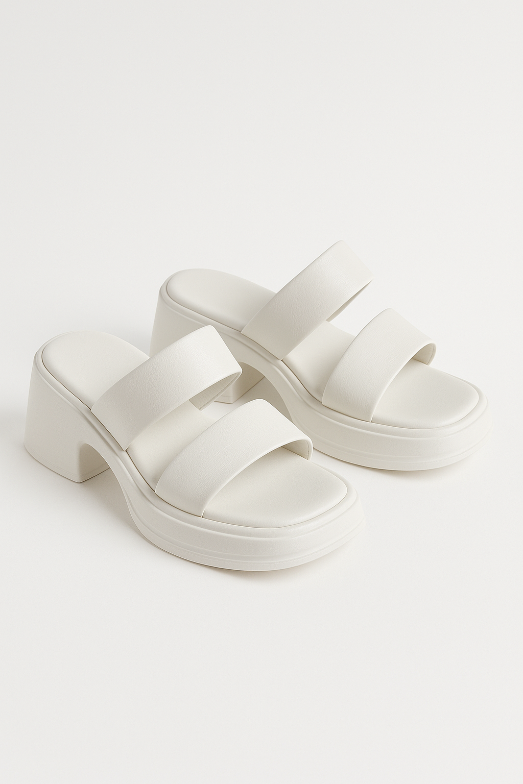 Calf Leather Sandals – Chunky High Heel 5