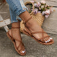 Casual Roman Women's Sandals with Zipper Back 3