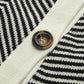 Chevron Knit Cardigan with Contrast Buttons – Monochrome Layering Piece 5