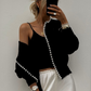 Chic Pearl-Trimmed Cardigan for Effortless Elegance and Comfort 2