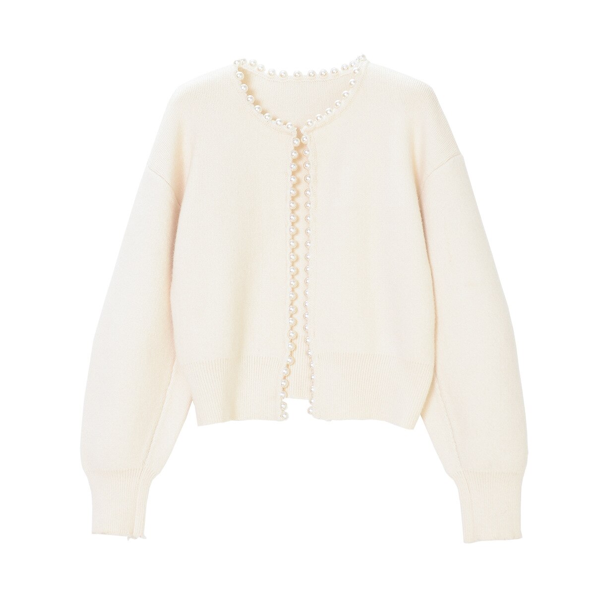 Chic Pearl-Trimmed Cardigan for Effortless Elegance and Comfort 3