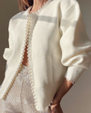 Chic Pearl-Trimmed Cardigan for Effortless Elegance and Comfort 4