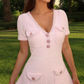 Cute Chic Baby Pink Mini Dress 2