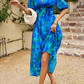 Elegant Floral Midi Dress with Puff Sleeves 7