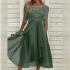 Elegant Flowy Women's Dress with Lace Bodice 1