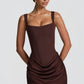 Elegant Ruched Bodycon Mini Dress 3