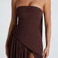 Elegant Strapless White Maxi Dress with Asymmetric Waist and High Slit – Perfect for Summer Events 8