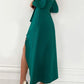 Elegant V-Neck Sheath Midi Dress 1