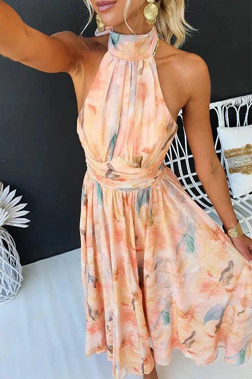 Elegant Watercolour Maxi Dress for Summer 3