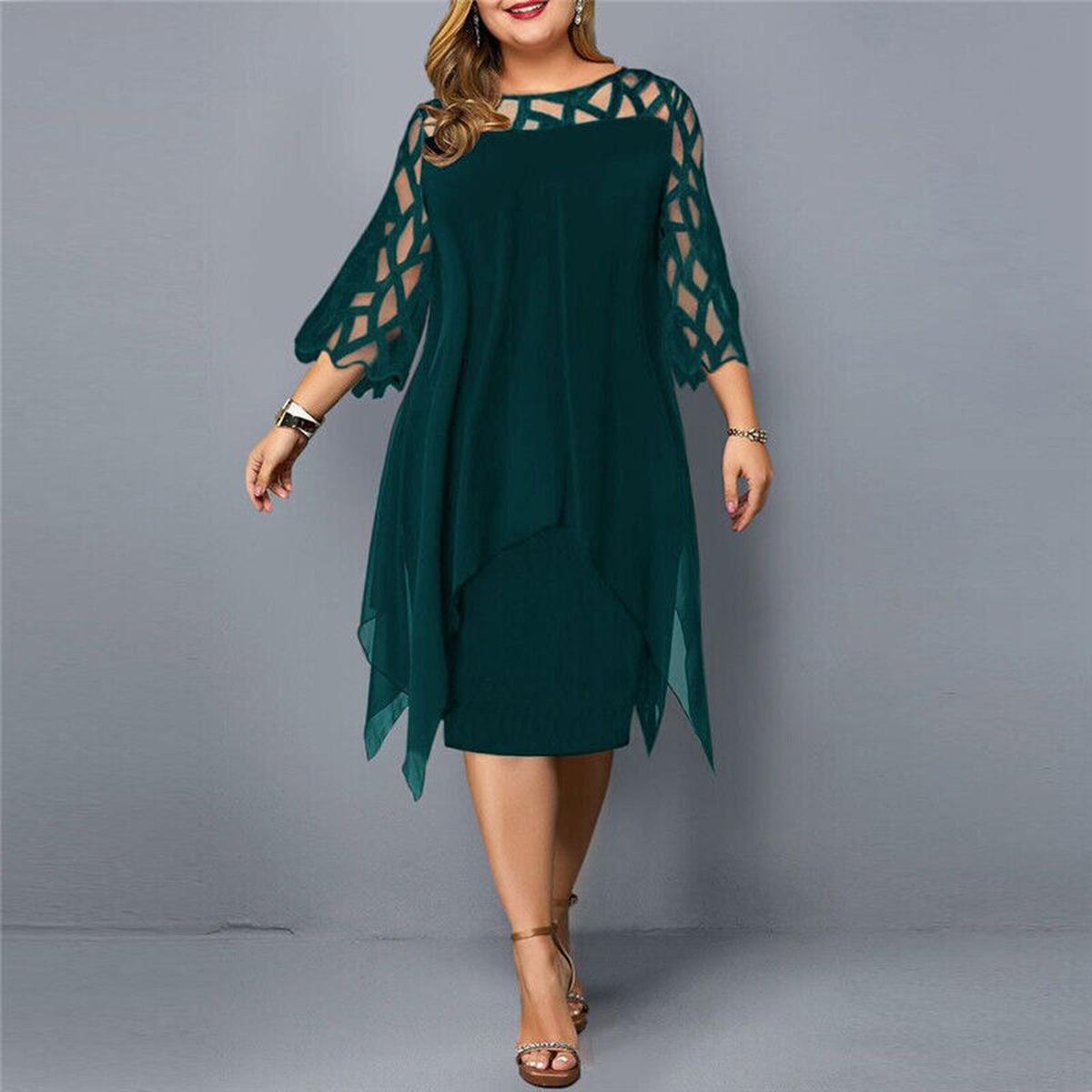 Evening Cocktail Plus Size Midi Dress 3