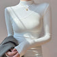 Fitted Mock Neck Long Sleeve Top with Ribbed Design – Perfect for Layering 3