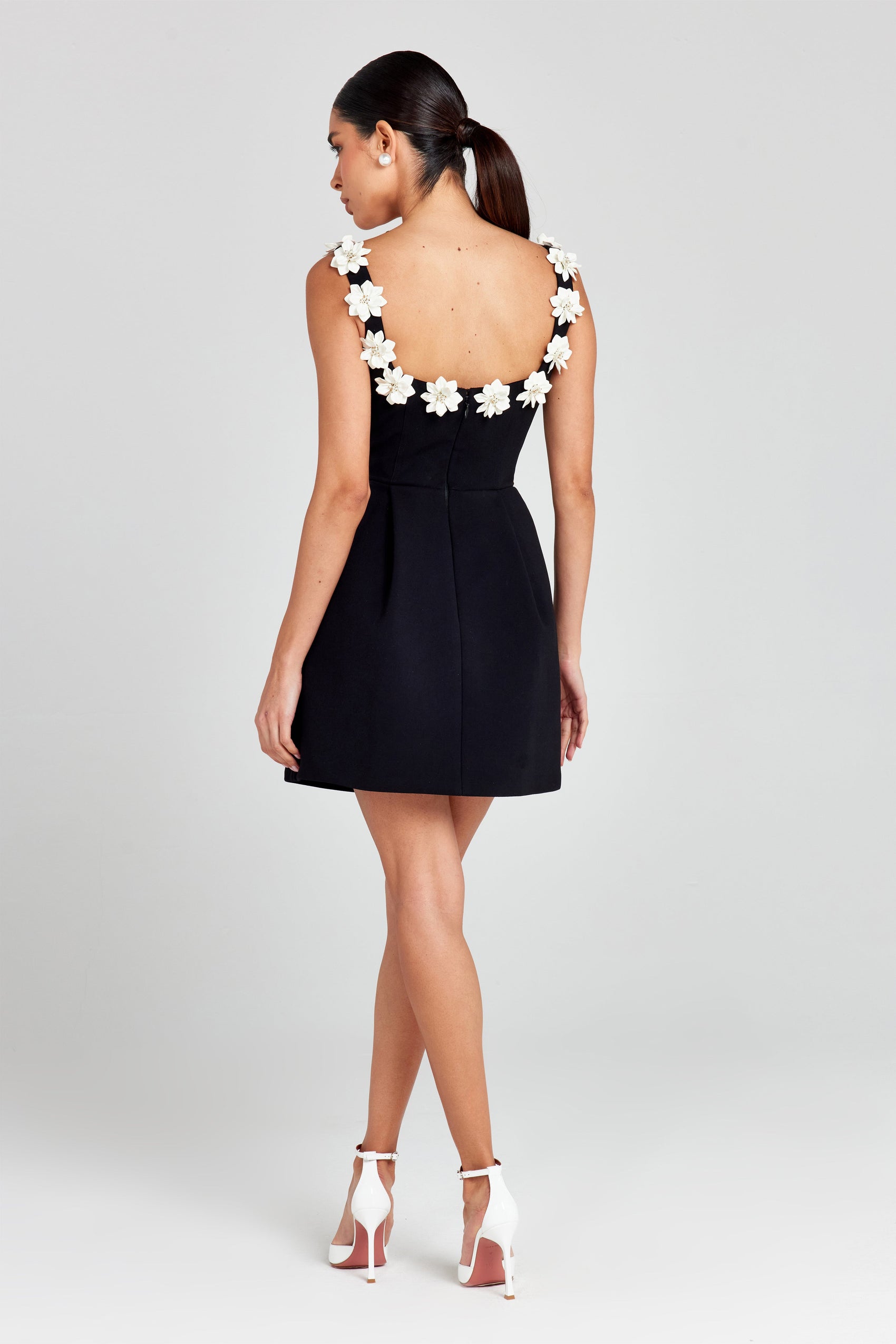 Floral Appliqué Mini Dress 3