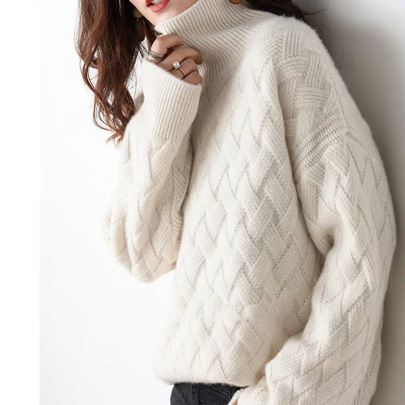 Womens Elegant Roll Neck Jumper