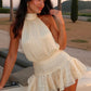 Gretchen - Halter Lace Mini Dress 0