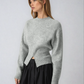 Half Zip Knit Sweater with Fitted Waist and Flared Sleeves – Versatile Cool-Weather Layer 0