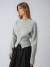 Half Zip Knit Sweater with Fitted Waist and Flared Sleeves – Versatile Cool-Weather Layer 0