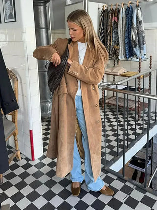 Classic Suede Long Coat