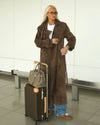 Womens Suede Trench Coat