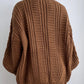 Womens Oversized Cable Knit Cardigan