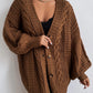 Womens Oversized Cable Knit Cardigan