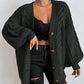 Womens Oversized Cable Knit Cardigan