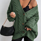 Womens Oversized Cable Knit Cardigan