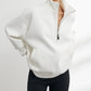 Oversized Half Zip Pullover Hoodie with Stand Collar – Relaxed Fit, Soft Fabric for Casual Comfort 2