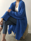 Oversized Knit Black Cardigan for Women – Open Front Cozy Jumper for Transitional Weather 0