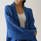 Oversized Knit Black Cardigan for Women – Open Front Cozy Jumper for Transitional Weather 1
