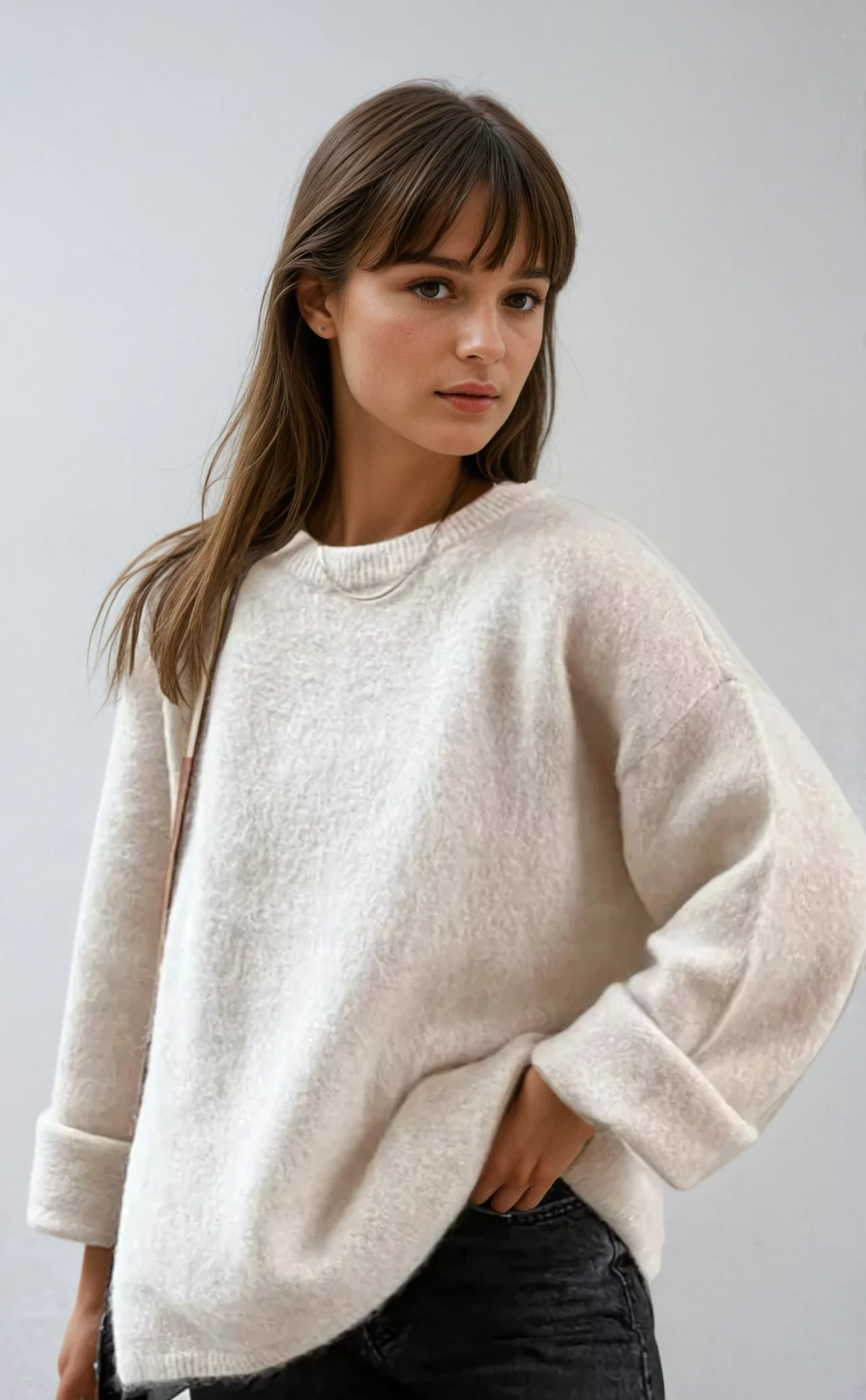 Oversized Merino Wool Sweater for Men – Cozy Knit Wool Jumper with Relaxed Fit and Ribbed Cuffs, Multiple Colors Available 1