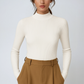Ribbed High Neck Top for Everyday Elegance – Soft Stretch Knit 0