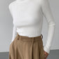 Ribbed High Neck Top for Everyday Elegance – Soft Stretch Knit 1