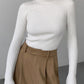 Ribbed High Neck Top for Everyday Elegance – Soft Stretch Knit 2
