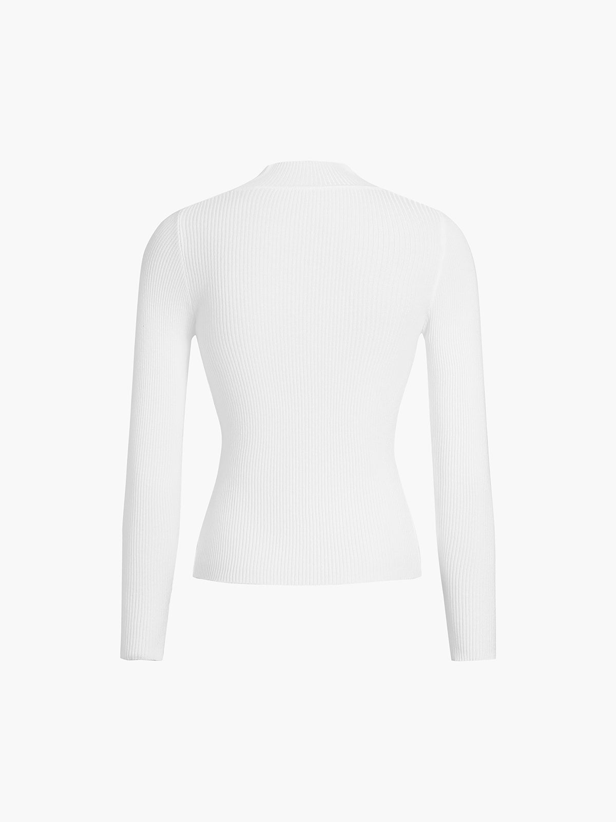 Ribbed High Neck Top for Everyday Elegance – Soft Stretch Knit 4