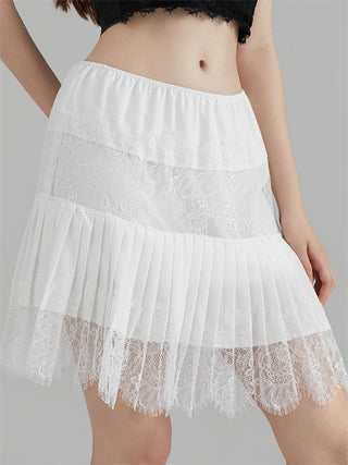 Women's Lace and Tulle Midi Skirt