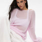 Sheer Pastel Pink Knit Sweater 2