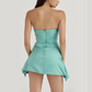 Short Satin Strapless Mini Dress 3