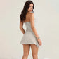 Short Satin Strapless Mini Dress 6