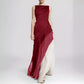 Sleeveless Satin Gown Maxi Dress - for Special Occasions 3
