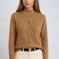 Soft Button Cardigan with Classic Round Neckline – Fitted Layering Essential 1