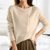 Soft Knit Women's Cardigan with Asymmetric Button-Down Design – Cozy Layering Piece in Relaxed Fit 1