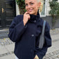 Stand Collar Women's Pea Coat 0