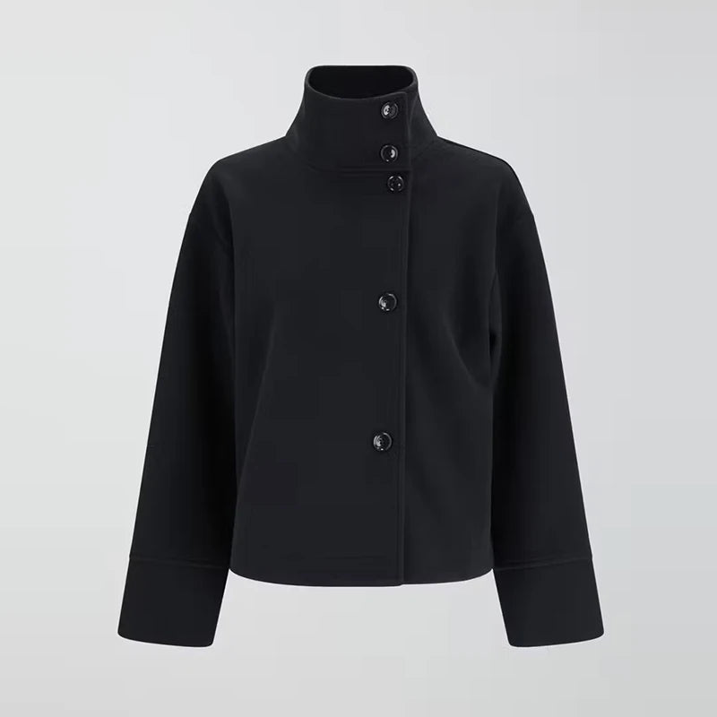 Stand Collar Women's Pea Coat 11