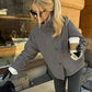 Stand Collar Women's Pea Coat 3